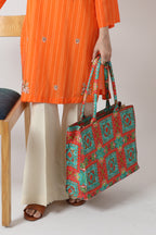 Canvas Bags - E284|Pink & Green