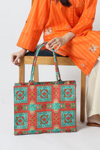 Canvas Bags - E284|Pink & Green