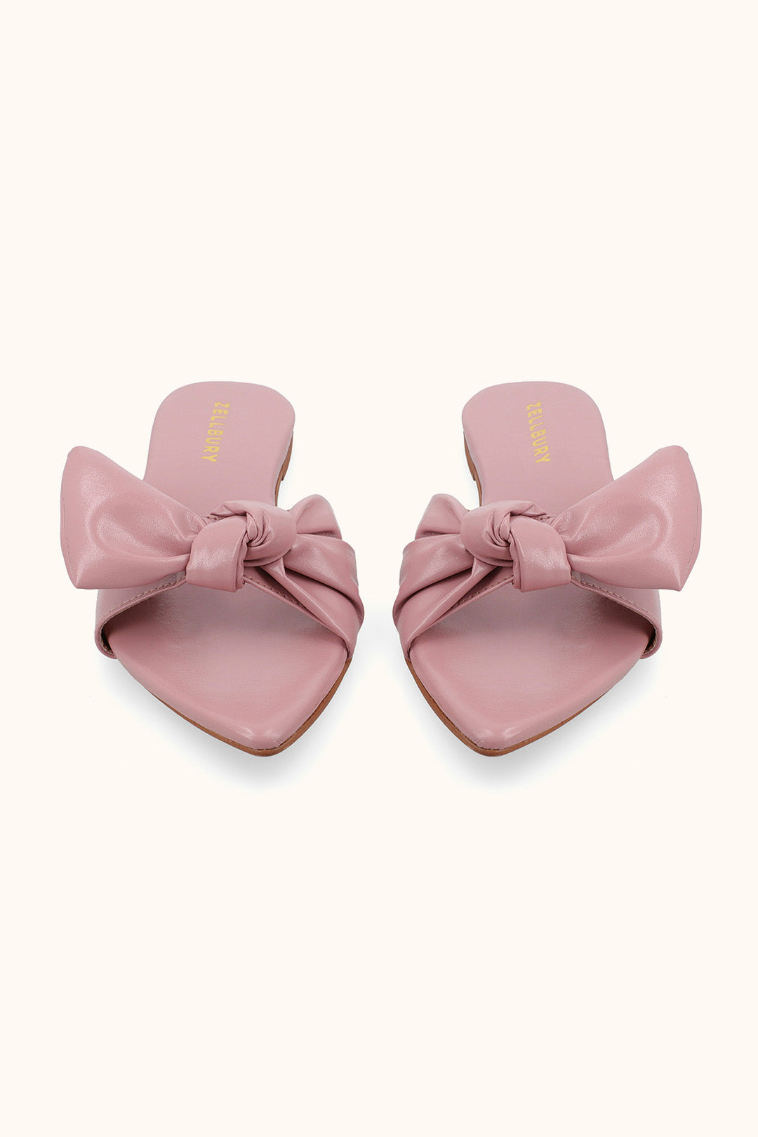 Slides Pink Leather (PU) Women Footwear zellbury