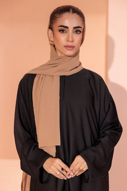 Single Button Plain Abaya with Pocket - 5001