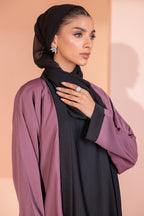Double Upper Abaya with Contrast Inner - 5006