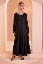 Embroidered Button Through Abaya - 5007