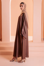 Embroidered Button Through Abaya - 5008