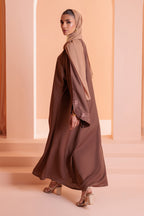 Embroidered Button Through Abaya - 5008