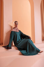 Embroidered Button Through Abaya - 5009