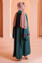 Embroidered Button Through Abaya - 5009