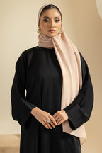 Single Button Plain Abaya with Pocket - 5011
