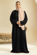 Single Button Plain Abaya with Pocket - 5011