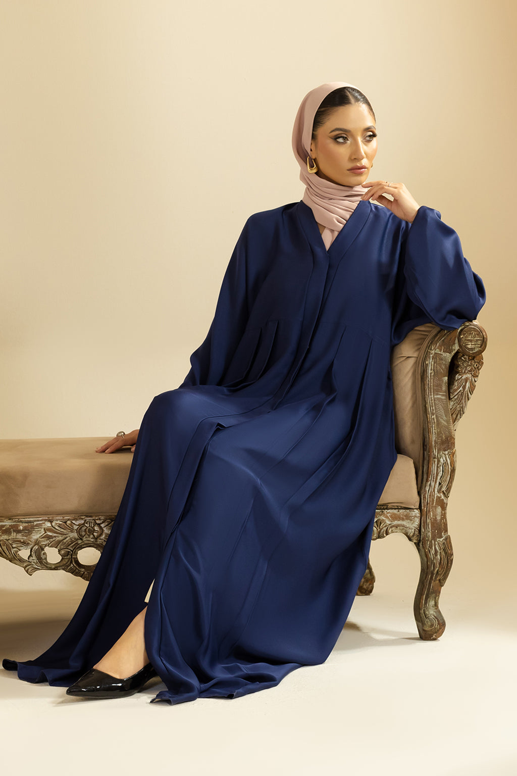 Button Thru Abaya - 5015