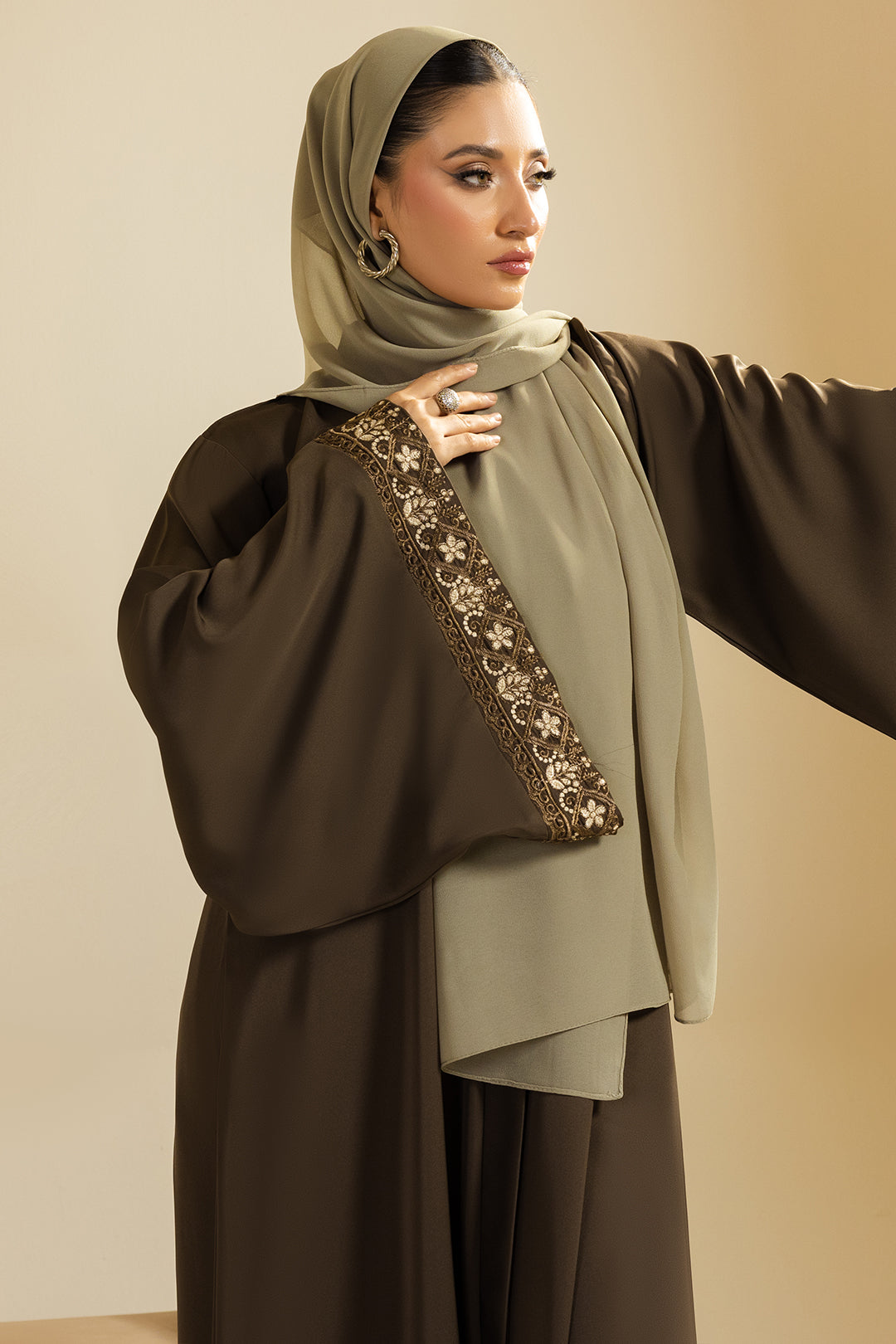 Double Upper Abaya - 5016