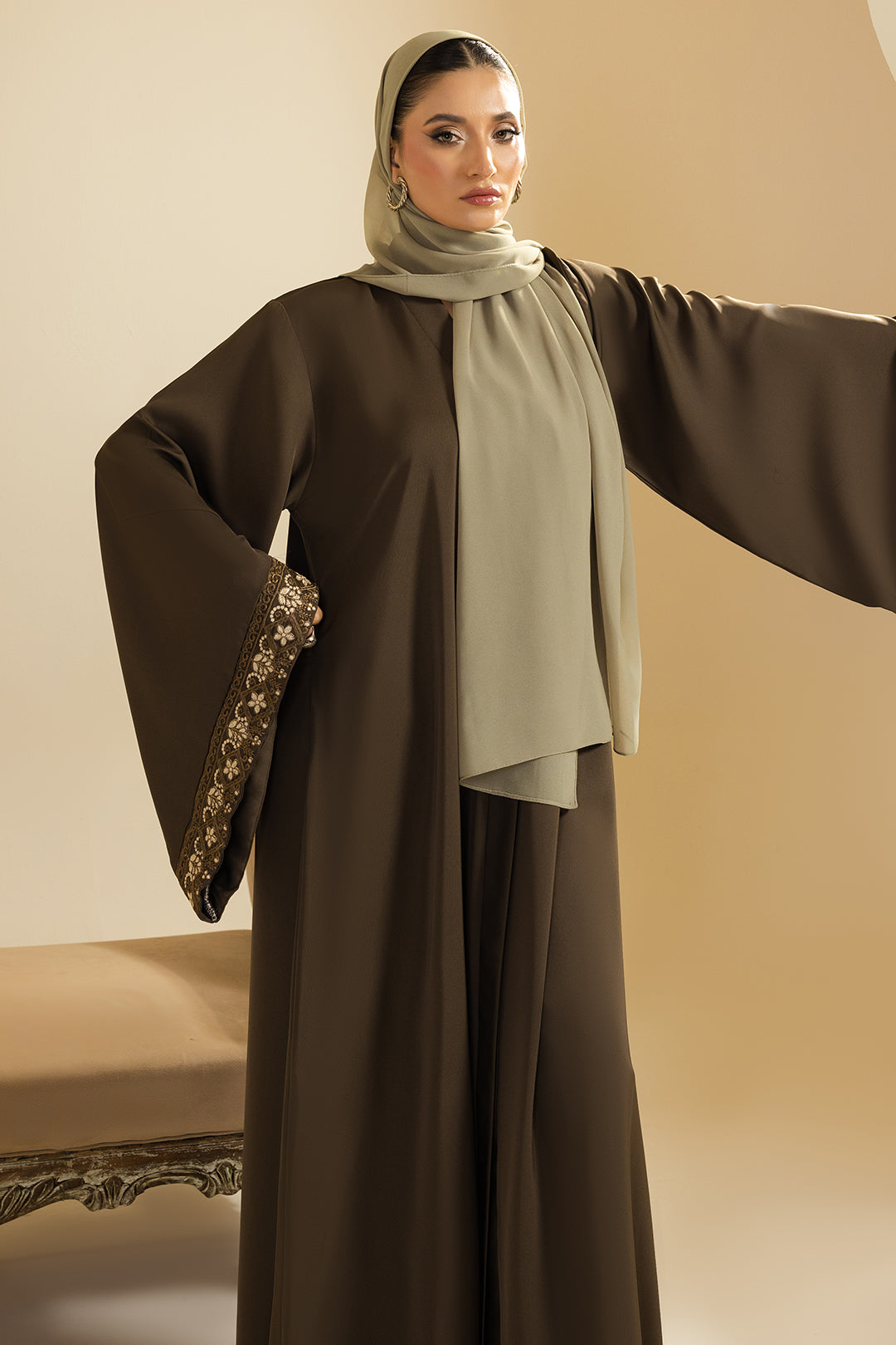 Double Upper Abaya - 5016