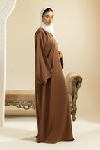 Stonework Button Abaya - 5019