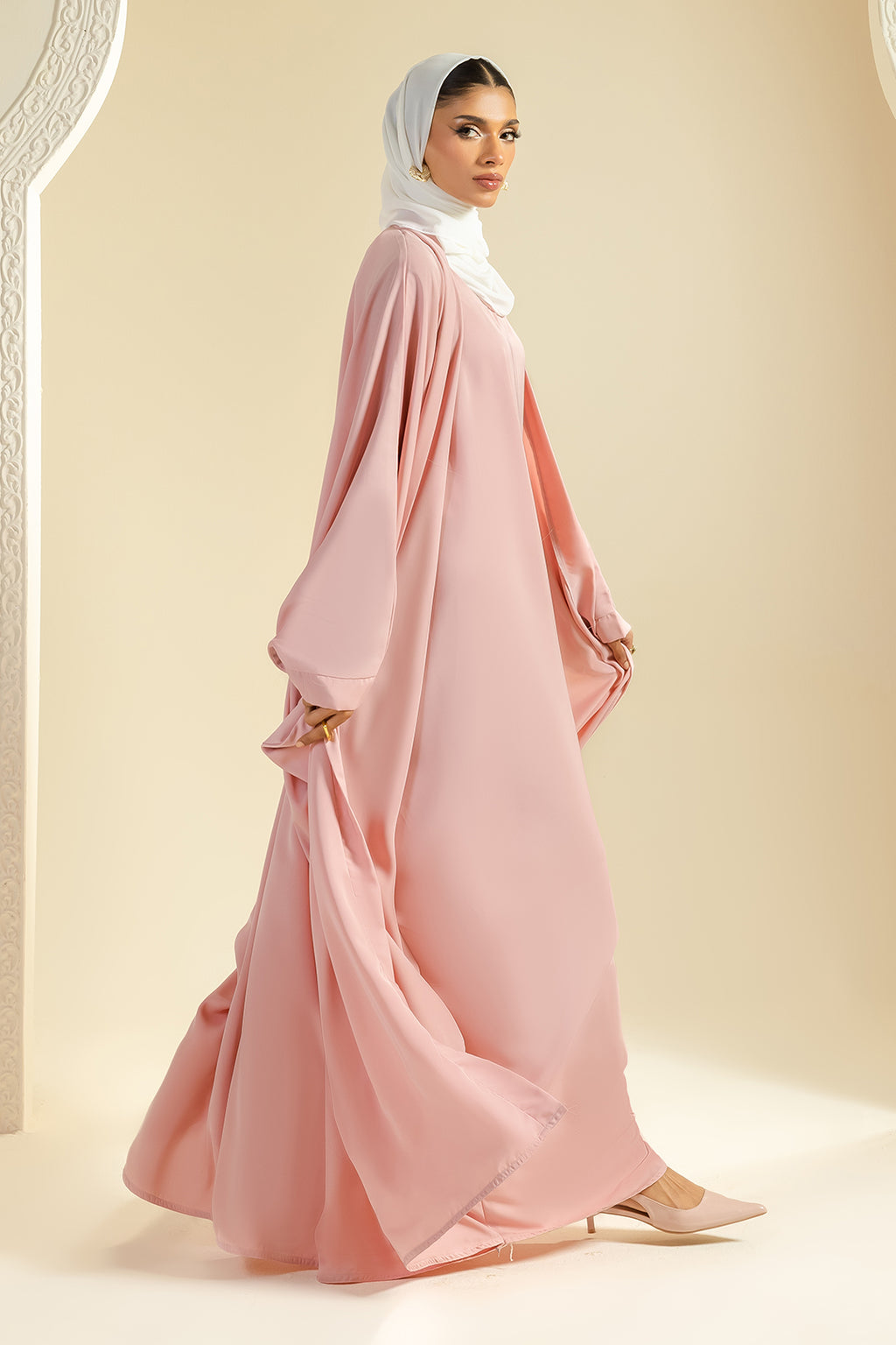 Double Upper Butterfly Abaya - 5023