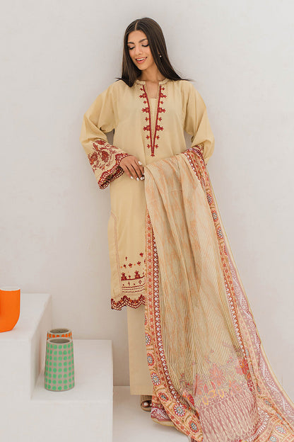 Embroidered Kurta Dupatta - 0317