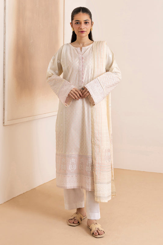 Embroidered Kurta Dupatta - 0656