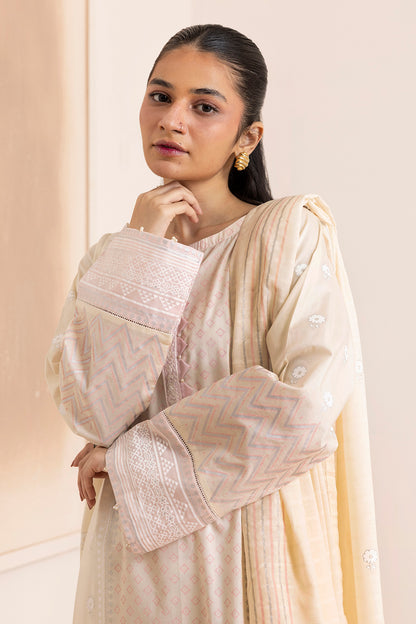 Embroidered Kurta Dupatta - 0656