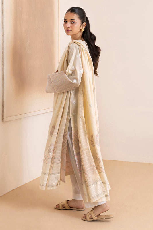 Embroidered Kurta Dupatta - 0656