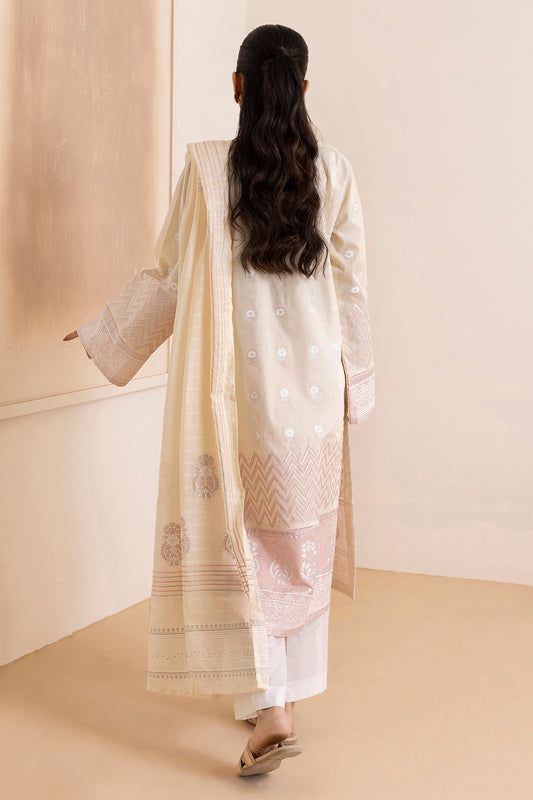 Embroidered Kurta Dupatta - 0656