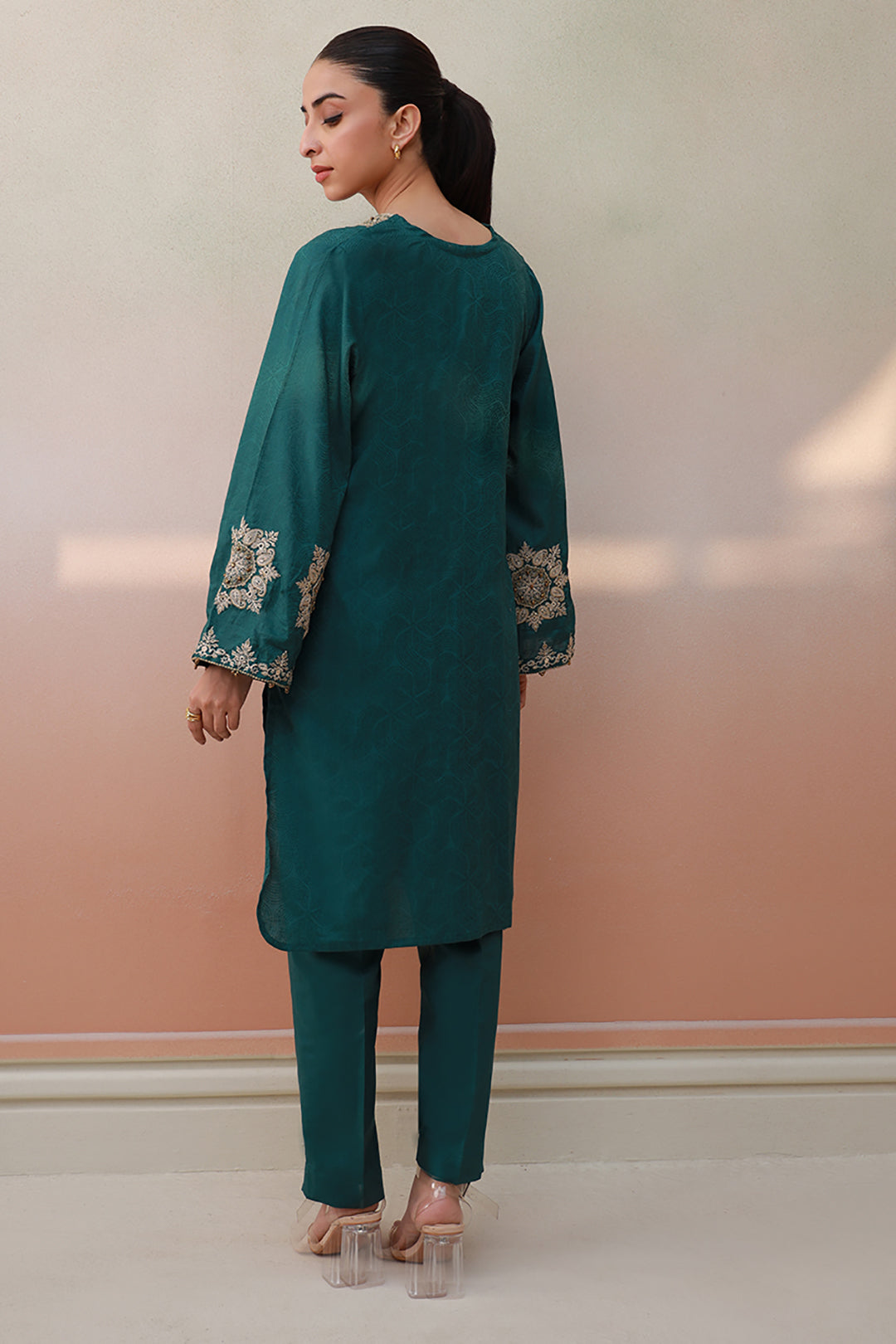 Embroidered Kurta Trouser - 1254