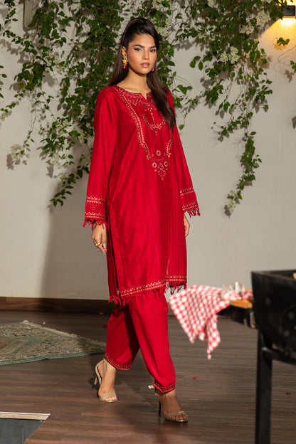 Embroidered Kurta Trouser - 1263