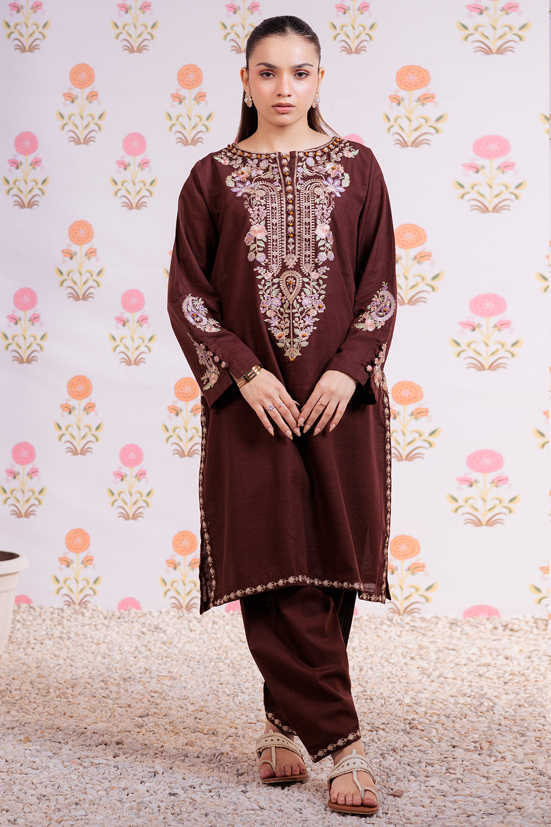 Embroidered Kurta Trouser - 1290