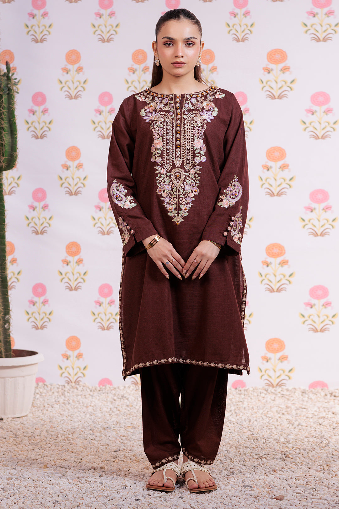 Embroidered Kurta Trouser - 1290