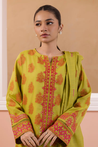 Embroidered Kurta Dupatta Trouser - 1251