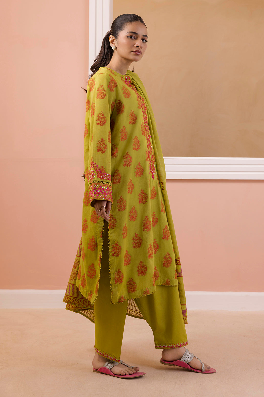 Embroidered Kurta Dupatta Trouser - 1251
