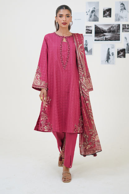 Embroidered Kurta Dupatta Trouser - 1262