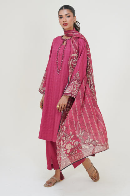 Embroidered Kurta Dupatta Trouser - 1262