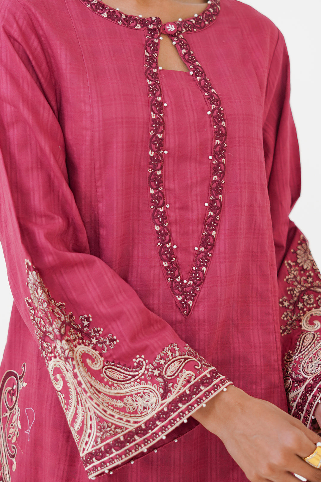 Embroidered Kurta Dupatta Trouser - 1262