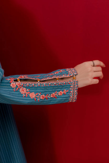 Embroidered Kurta Dupatta Trouser - 1265