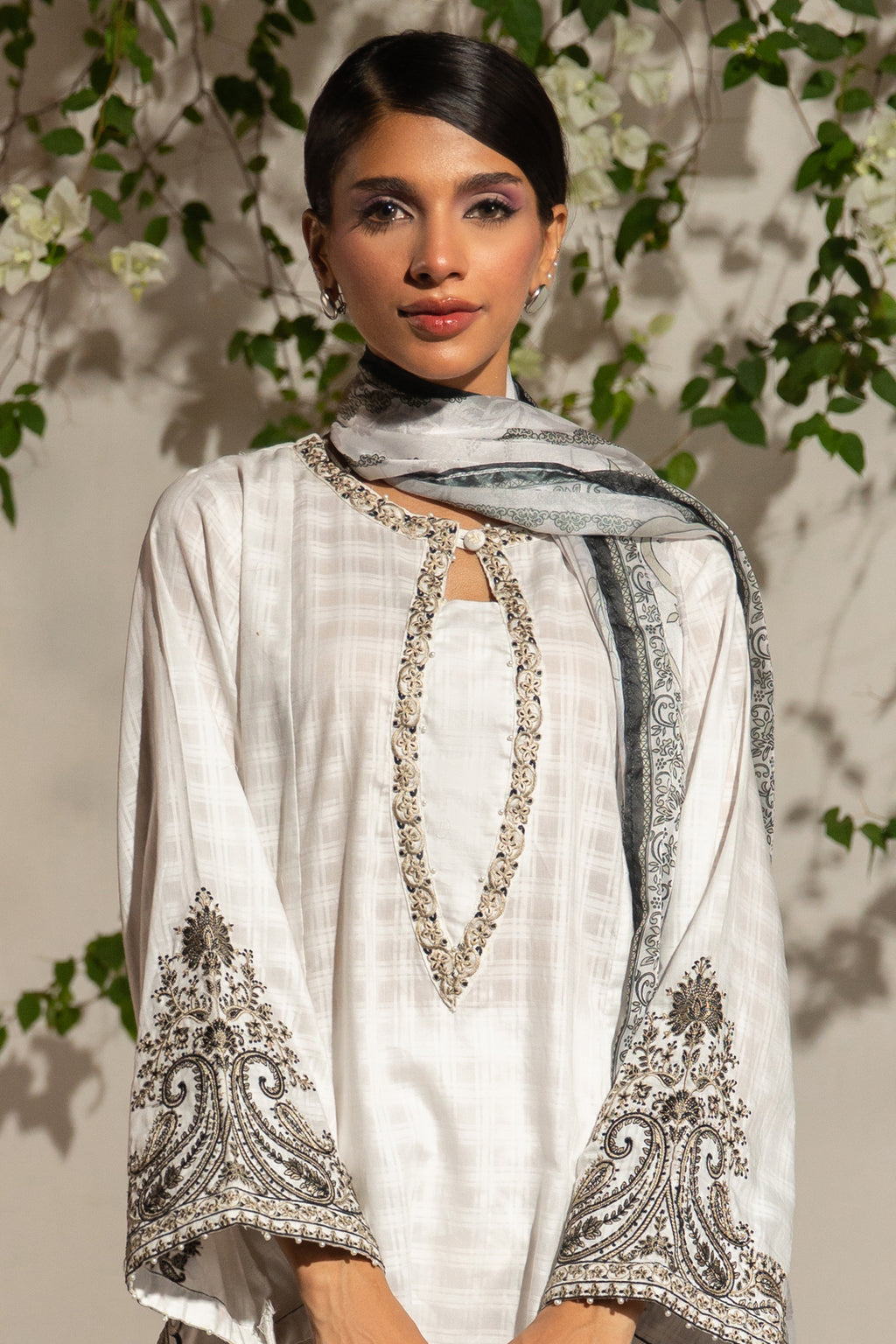Embroidered Kurta Dupatta Trouser - 1266