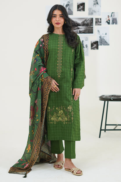 Embroidered Kurta Dupatta Trouser - 1268