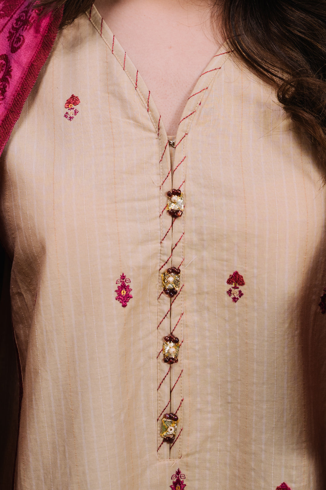 Embroidered Kurta Dupatta Trouser - 1273
