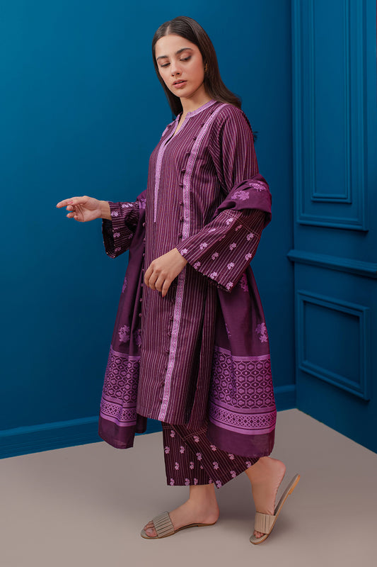 Embroidered Kurta Dupatta Trouser - 1278