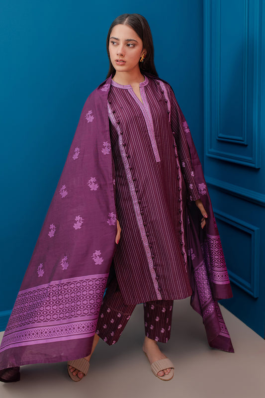 Embroidered Kurta Dupatta Trouser - 1278