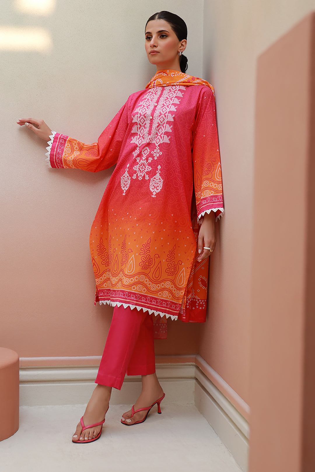 Embroidered Kurta Dupatta Trouser - 1335