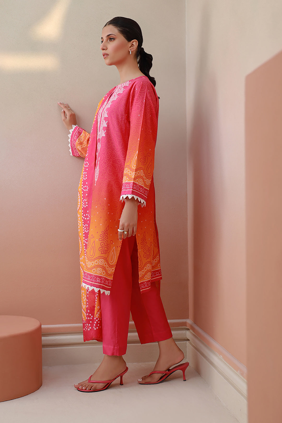 Embroidered Kurta Dupatta Trouser - 1335