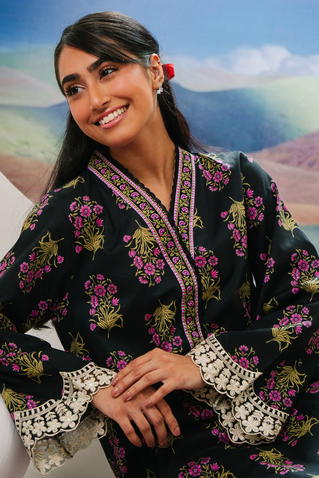 Embroidered Kurta - 2798
