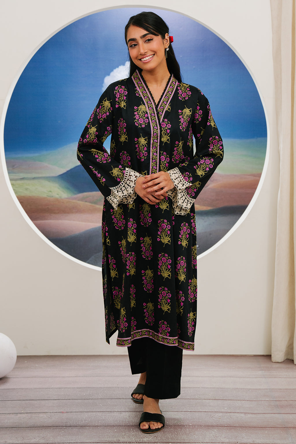 Embroidered Kurta - 2798
