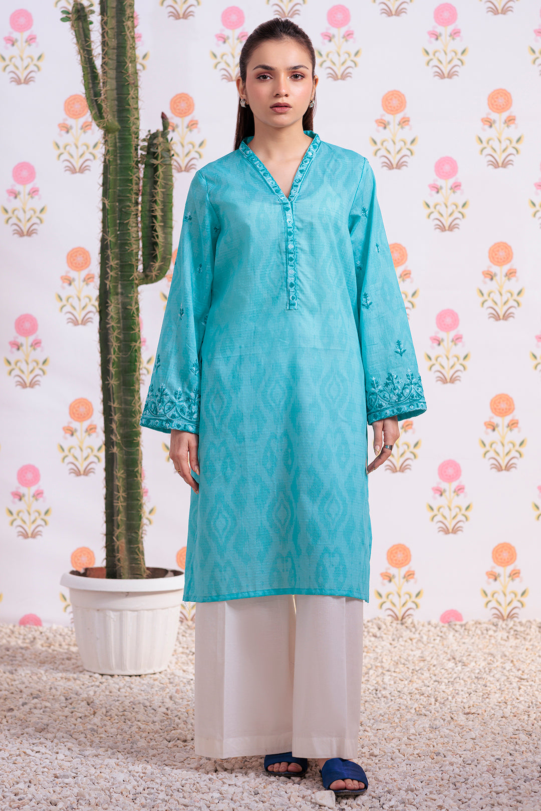 Embroidered Kurta - 2875
