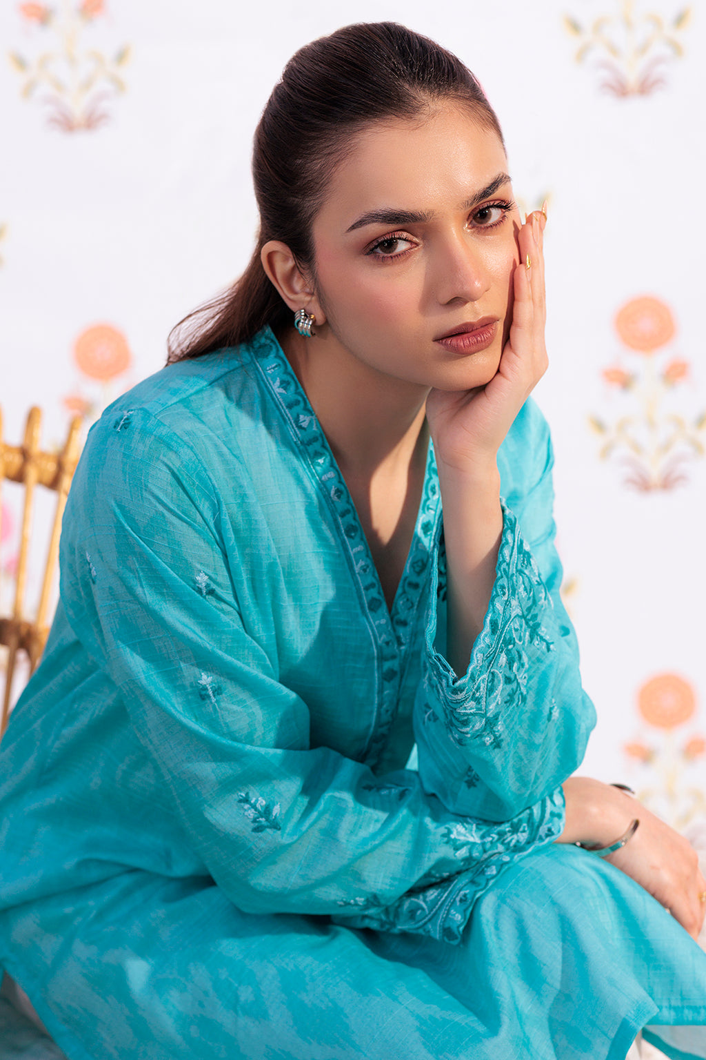 Embroidered Kurta - 2875
