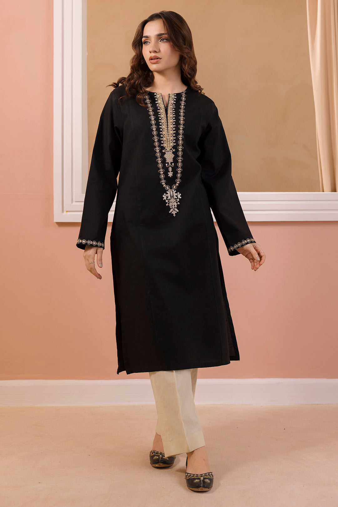 Embroidered Kurta - 3187
