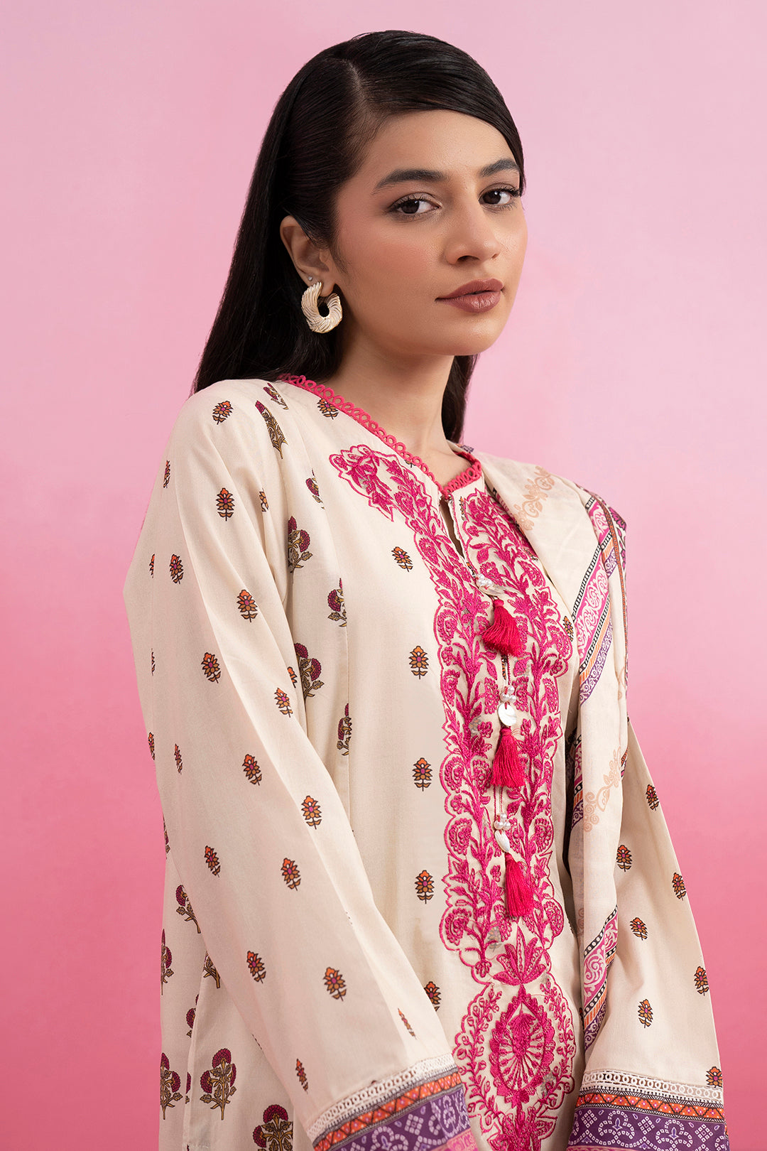 Embroidered Kurta Dupatta - 2820