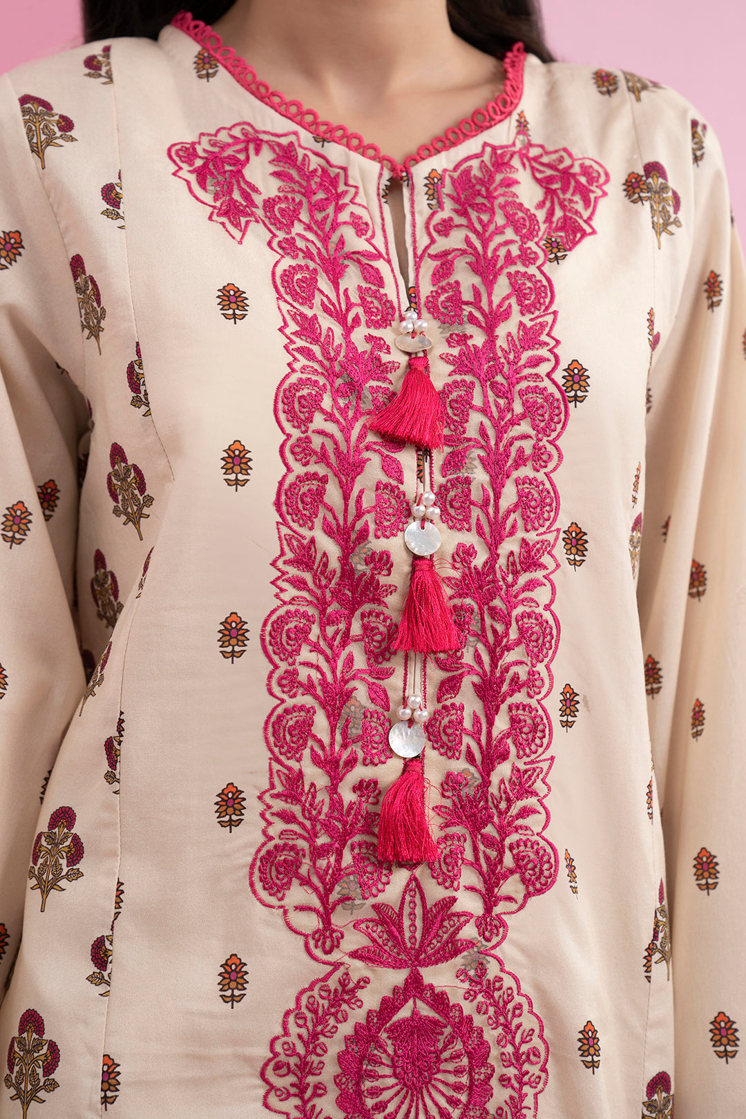 Embroidered Kurta Dupatta - 2820