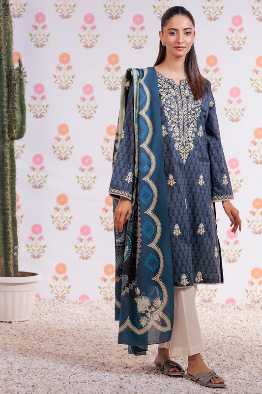 Embroidered Kurta Dupatta - 2851