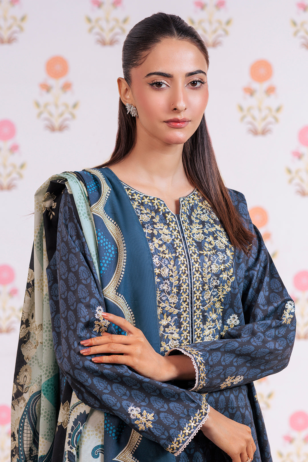 Embroidered Kurta Dupatta - 2851