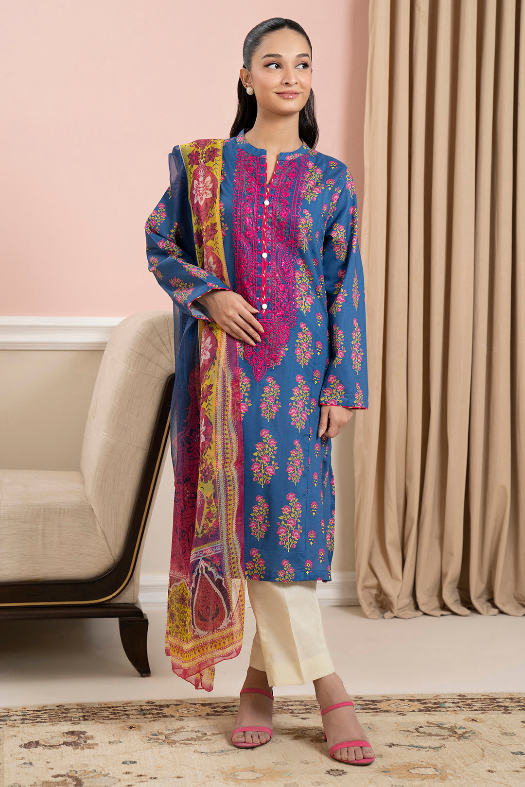 Embroidered Kurta Dupatta - 2880