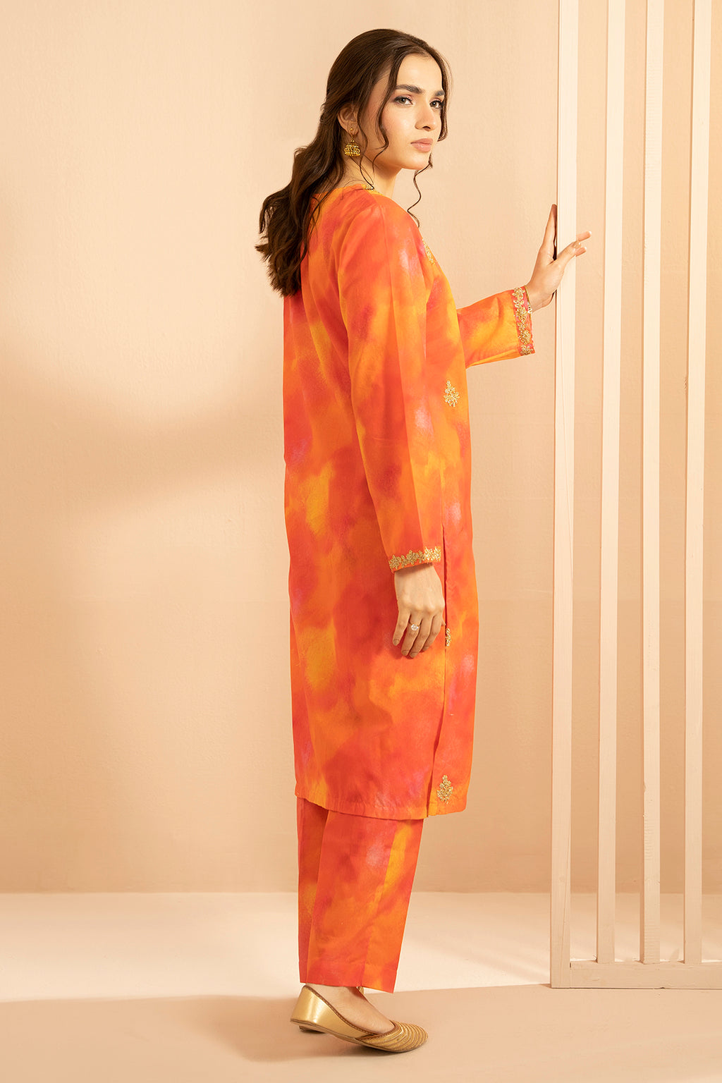 Embroidered Kurta Trouser - 2887